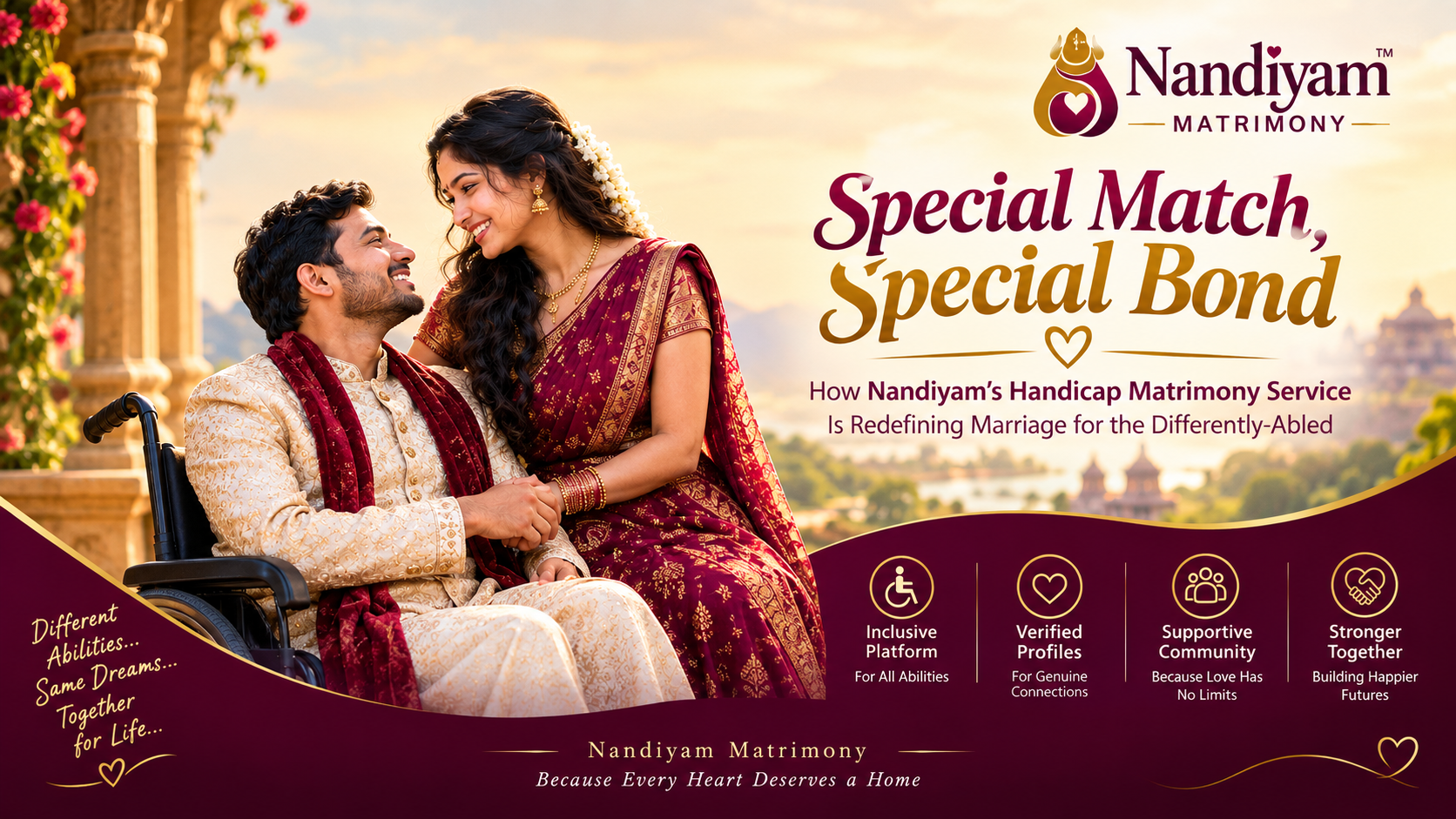 Special Match, Special Bond: How Nandiyam's Handicap Matrimony Service Is Redefining Marriage for the Differently-Abled